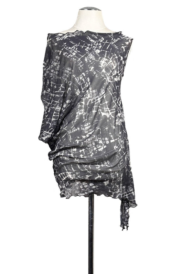 abstract print asymmetric mesh tango tunic - Atelier Vertex