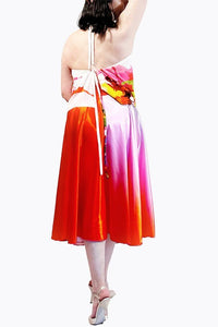 fire & ice full circle skirt with slits - Atelier Vertex