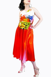 fire & ice full circle skirt with slits - Atelier Vertex