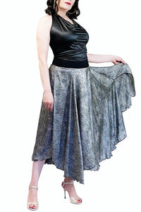 inky waves full circle skirt with slits - Atelier Vertex