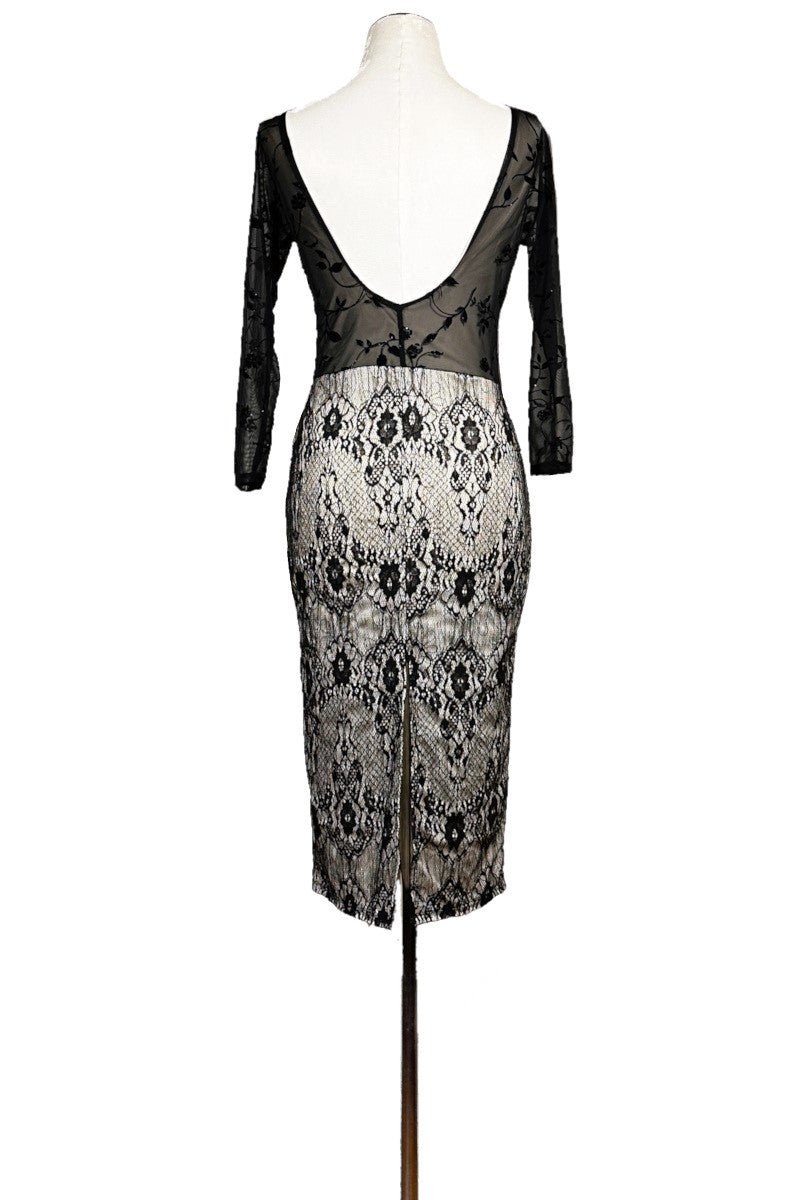 open back lace tango dress with sleeves - Atelier Vertex