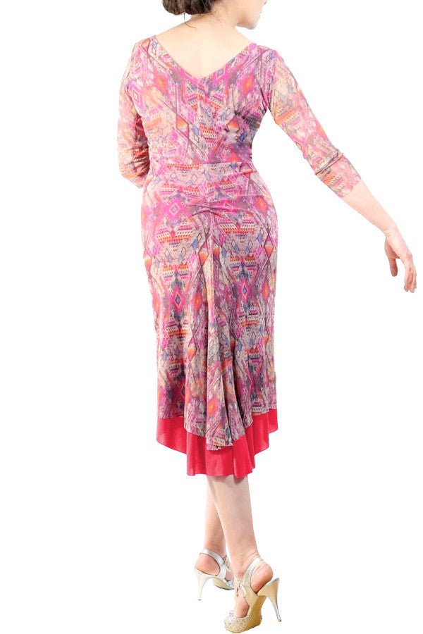 pink medley NINA tango dress with sleeves - Atelier Vertex