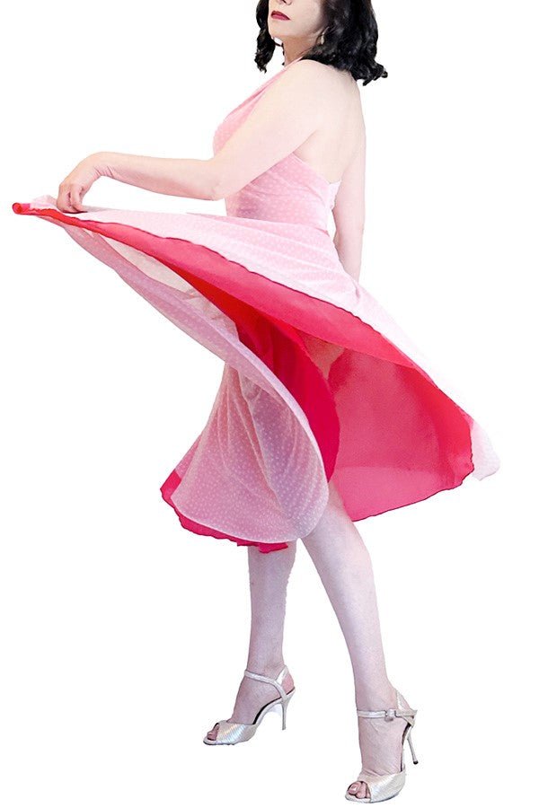 pink polka dots full circle tango skirt - Atelier Vertex