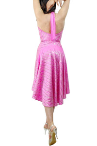 pink sequin halter tango dress - Atelier Vertex