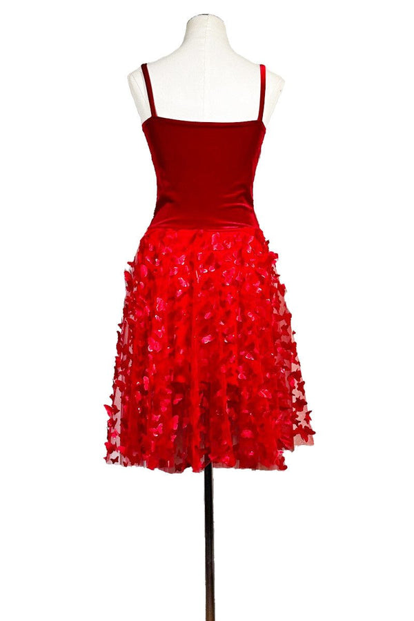 red butterflies and velvet tango dress - Atelier Vertex