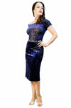 blue velvet tango top - by - Atelier Vertex