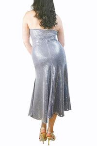 disco ball STELLA tango dress with slits - Atelier Vertex