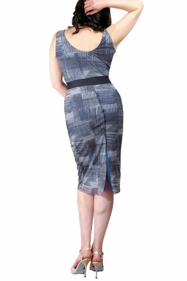 etchy-sketchy mesh tango dress with back slit - Atelier Vertex