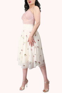 ethereal tulle & sequin flowers circle tango skirt - Atelier Vertex