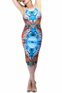 eye of a tiger tango dress with open back - Atelier Vertex
