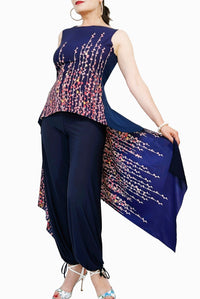 floral garland BUTTERFLY open back argentine tango top - Atelier Vertex