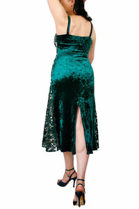 green velvet & sequin lace hourglass tango dress - Atelier Vertex