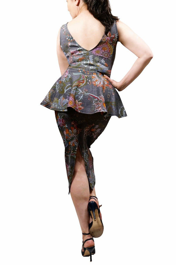 Jacquard print skirt and peplum top tango outfit - Atelier Vertex