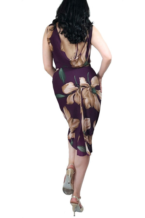 magnolia & aubergine ISABELLE tango dress - Atelier Vertex