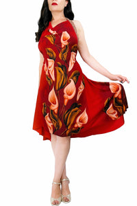 red & lilly backless halter tango dress - Atelier Vertex