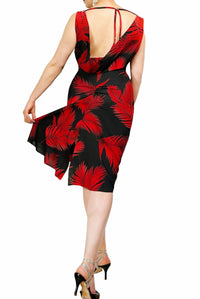 red palm leaf ISABELLE tango dress - Atelier Vertex