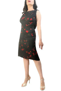rose garden ISABELLE chiffon tango dress with open back - Atelier Vertex