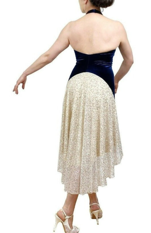 starry night velvet & sequin tango dress - Atelier Vertex
