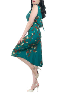 teal & floral ISABELLE tango dress - Atelier Vertex